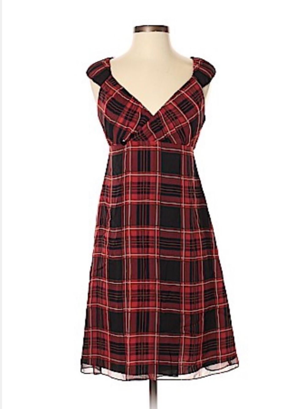 Betsey Johnson Silk Plaid Wrap Dress